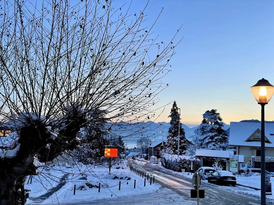 Chaleureux Appartement Entre Lac Et Montagne Neuvecelle Exteriér fotografie